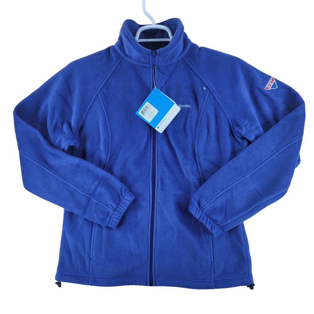 Columbia Benton Springs Jacket Womens L Blue Full Zip Fleece WL6439-516